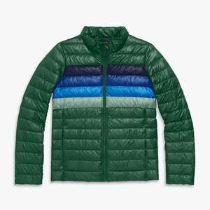 Primary Adult stripe lightweight puffer jacket (women's fit) Size M- Evergreen